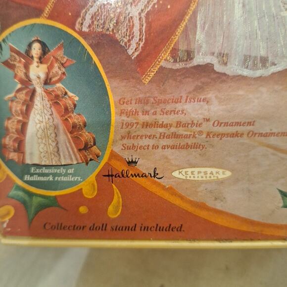 Happy Holidays 1997 Barbie Doll Special Edition Gold Box Hallmark Keepsake - Picture 4 of 8
